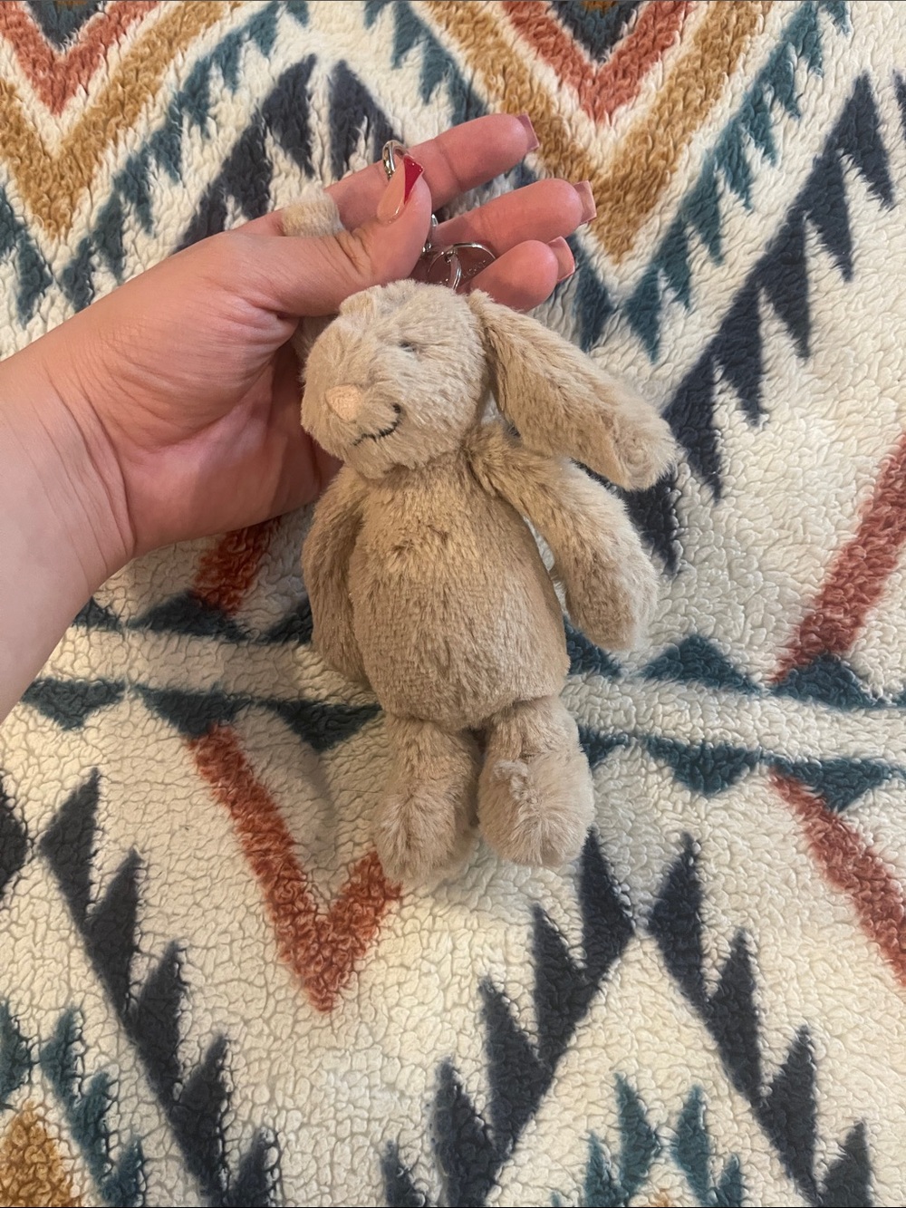 Jellycat bunny keychain